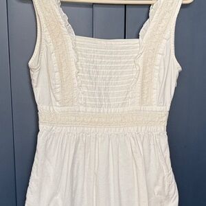 Maeve White Textured Mini Dress